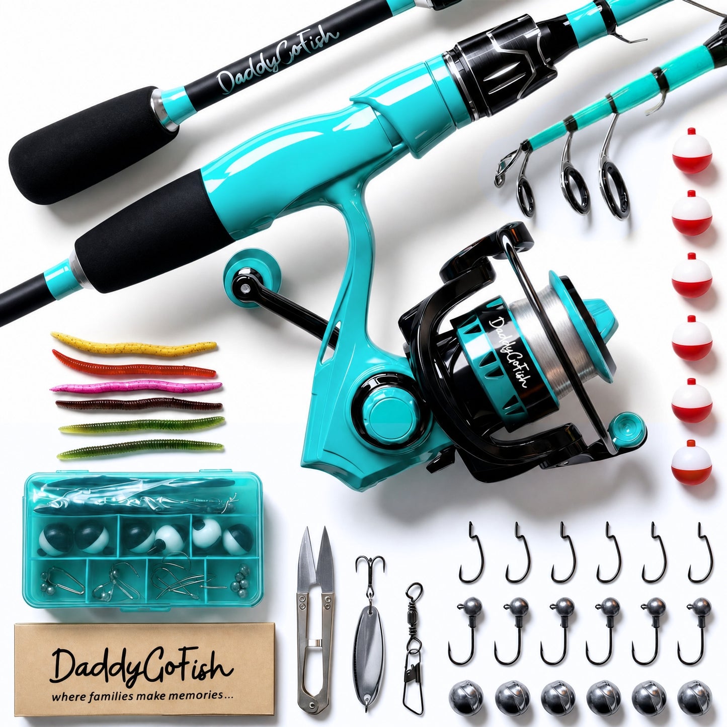 fishing pole and tackle box combo Kids - Rod Reel Starter Set and accessories thoughtfully curated to enhance your chances of success Kids Fishing Pole Rod Reel