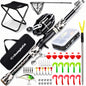 Kids Fishing Pole - Rod Reel Combo Tackle Box Starter Set - First Year Small Dock Gear Kit for Boys Girls Toddler Youth Age Beginner Little Children Junior Anglers