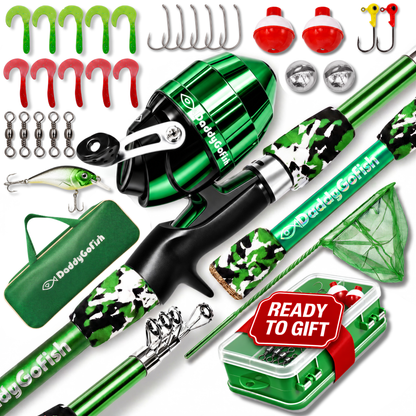 Kids Fishing Pole for Boys, Girls & Youth Age, Toddler Fishing Pole Set Kit