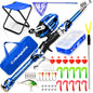 Kids Fishing Pole - Rod Reel Combo Tackle Box Starter Set - First Year Small Dock Gear Kit for Boys Girls Toddler Youth Age Beginner Little Children Junior Anglers