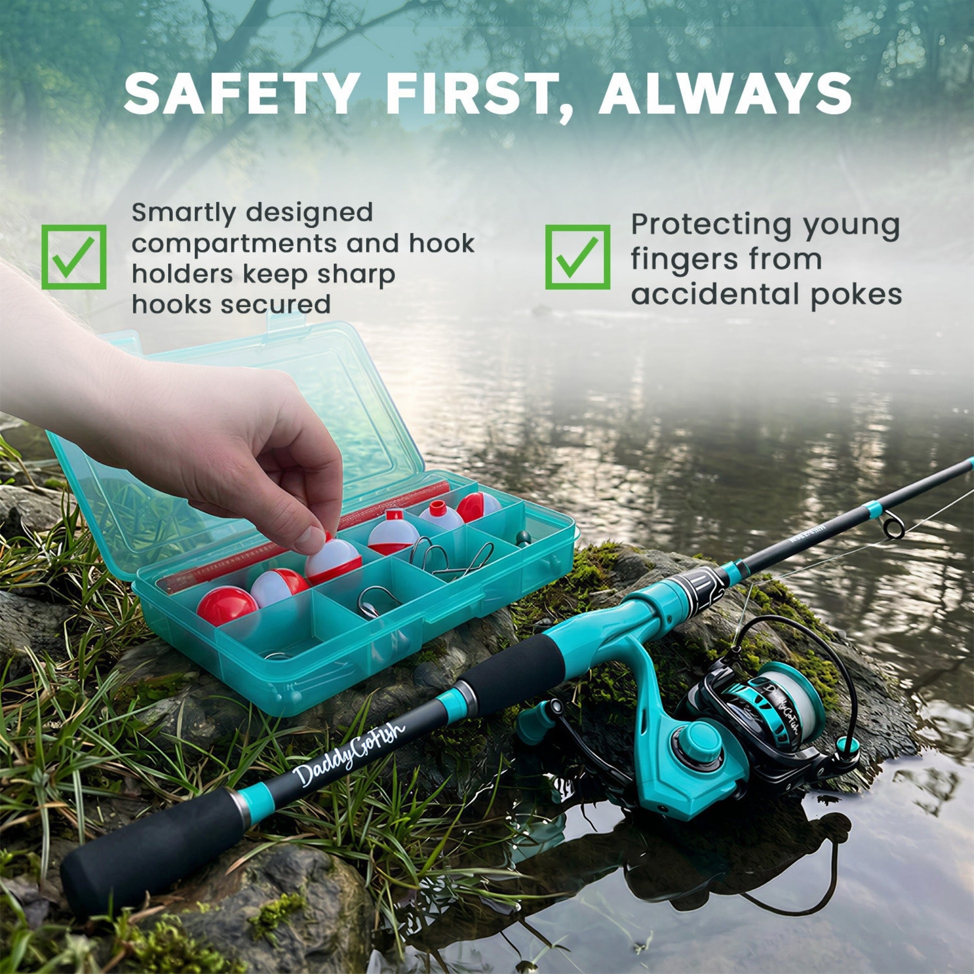 Kids Fishing Pole Set