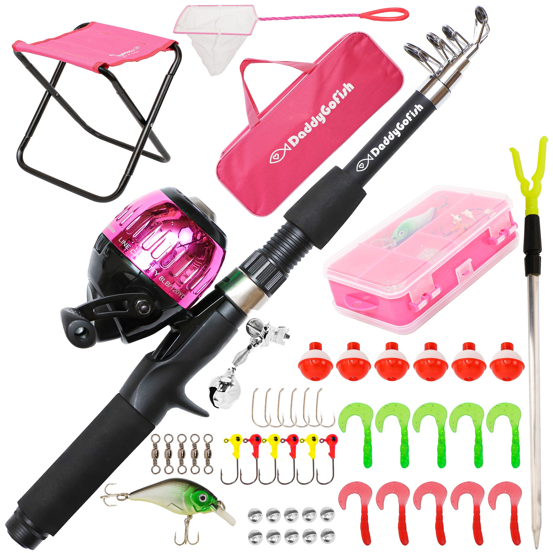 baby's first fishing pole Kids - Rod Reel Combo Tackle Box Starter Set Baby can cast a line to outdoor sensory play with this Mini Me Moments Reel Fun Fishing set from Fisher Young Anglers: Best Kids Fishing