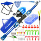 Kids Fishing Pole - Rod Reel Combo Tackle Box Starter Set - First Year Small Dock Gear Kit for Boys Girls Toddler Youth Age Beginner Little Children Junior Anglers