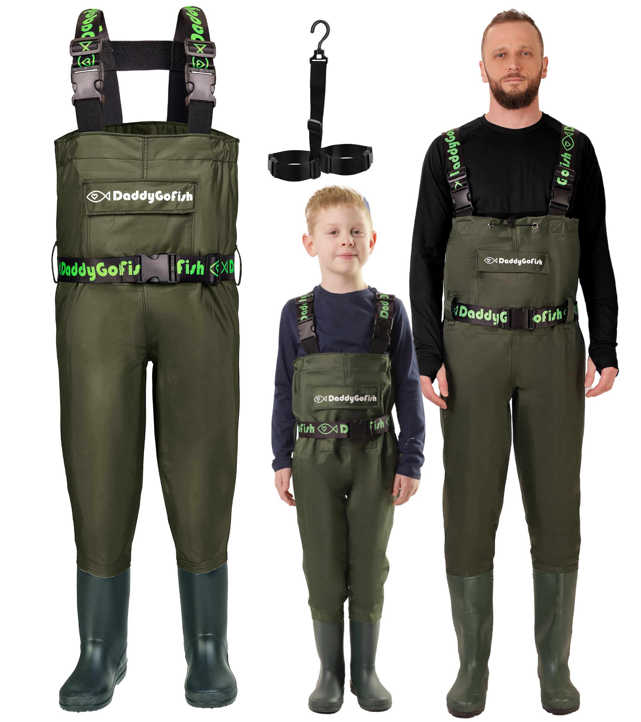 Chest Waders for Kids and Adults, Fishing and Hunting Waders with a Pocket and a Wader Hanger