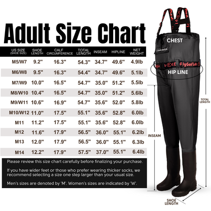 Chest Waders for Kids and Adults, Fishing and Hunting Waders with a Pocket and a Wader Hanger