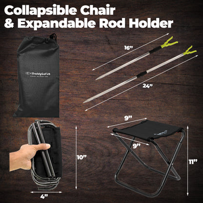 Kids Fishing Pole - Rod Reel Combo Tackle Box Starter Set - First Year Small Dock Gear Kit for Boys Girls Toddler Youth Age Beginner Little Children Junior Anglers