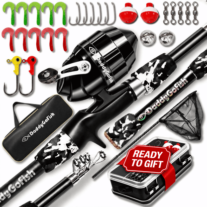 Kids Fishing Pole for Boys, Girls & Youth Age, Toddler Fishing Pole Set Kit
