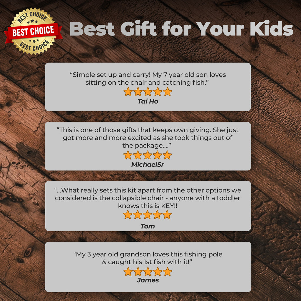 Kids Fishing Pole - Rod Reel Combo Tackle Box Starter Set - First Year Small Dock Gear Kit for Boys Girls Toddler Youth Age Beginner Little Children Junior Anglers