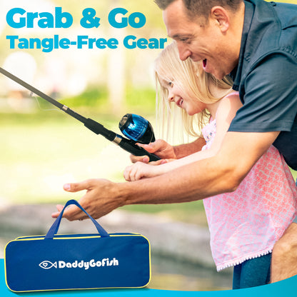 Kids Fishing Pole - Rod Reel Combo and Tackle Box Starter Set - Beginner Fishing Gear Kit for Boys, Girls, Toddlers, Youth, and Junior Anglers