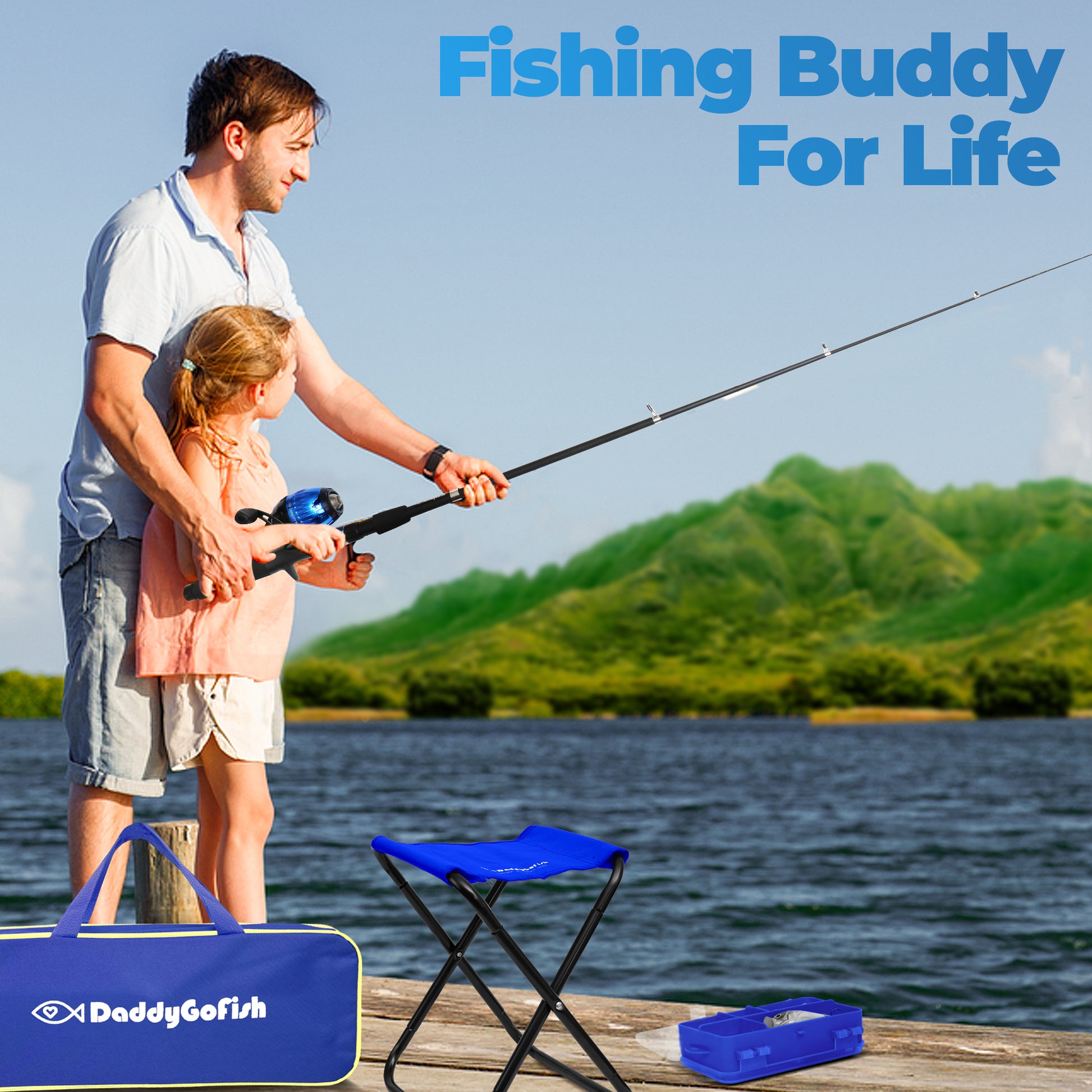 Kids Fishing Pole - Rod Reel Combo and Tackle Box Starter Set Kids Fishing Pole - Rod Reel Combo and Tackle Box Starter Set