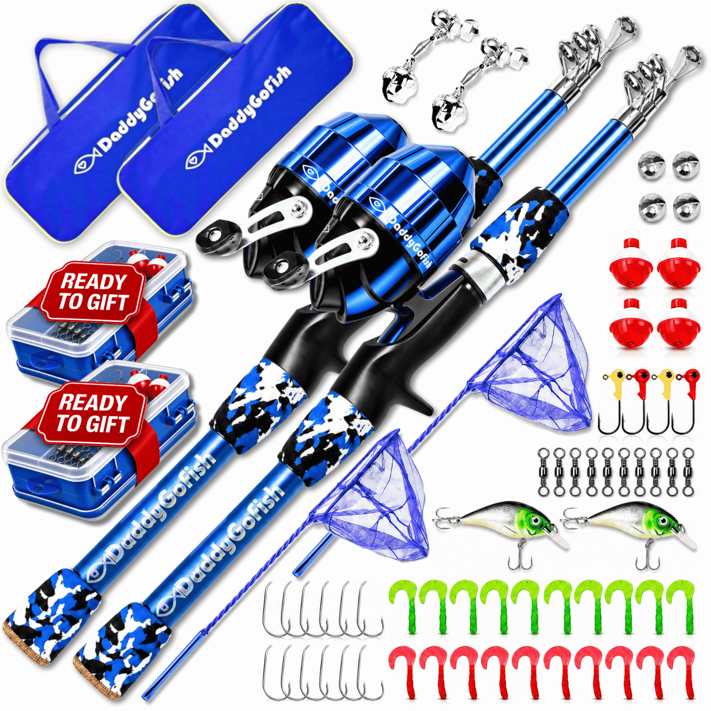 Kids Fishing Pole for Boys, Girls & Youth Age, Toddler Fishing Pole Set Kit