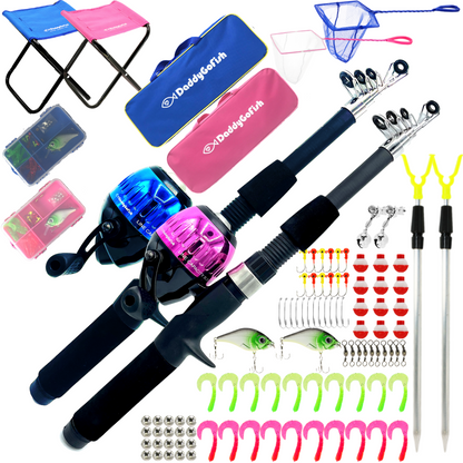 Kids Fishing Pole - Rod Reel Combo and Tackle Box Starter Set - Beginner Fishing Gear Kit for Boys, Girls, Toddlers, Youth, and Junior Anglers