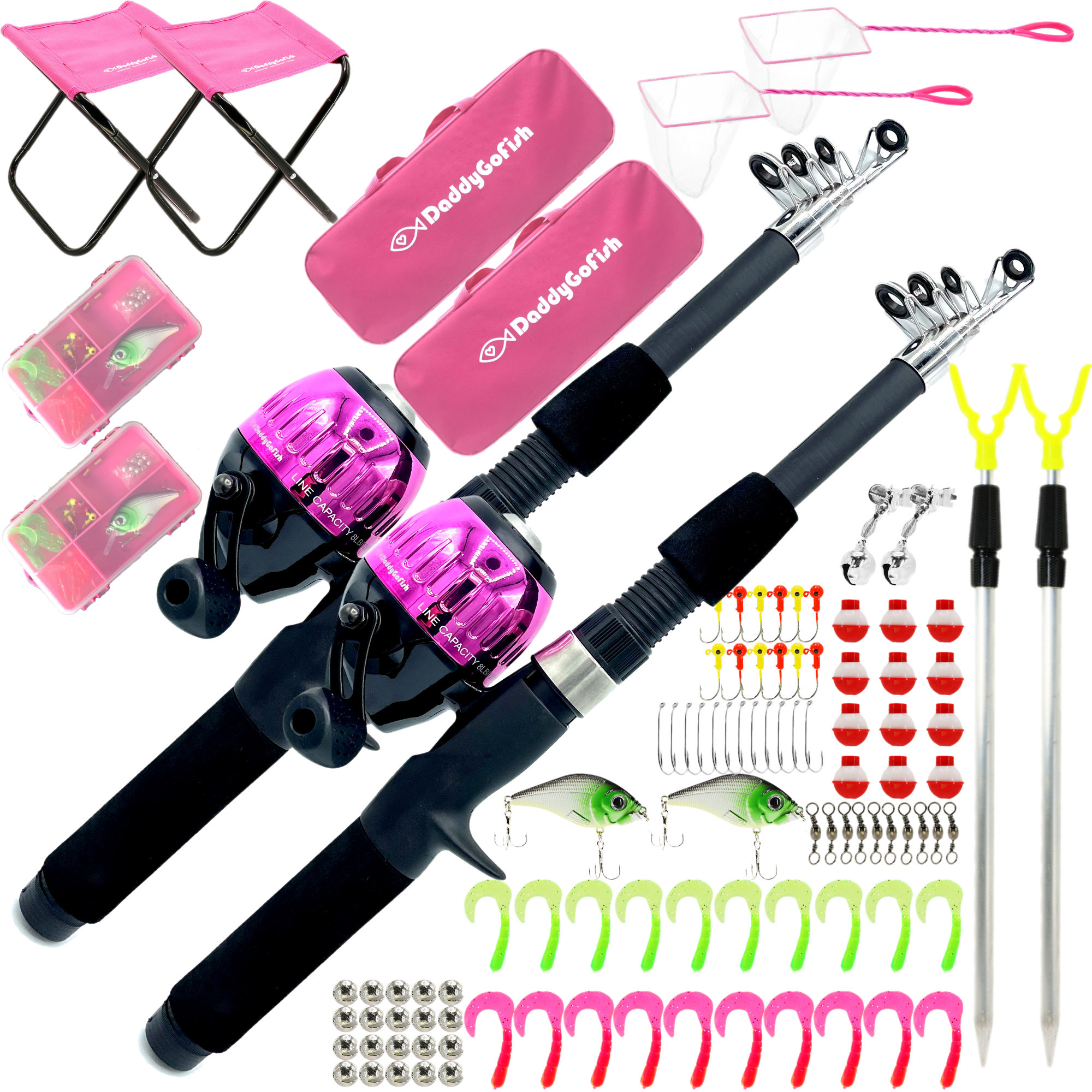 Kids Fishing Pole - Rod Reel Combo and Tackle Box Starter Set - Beginner Fishing Gear Kit for Boys, Girls, Toddlers, Youth, and Junior Anglers