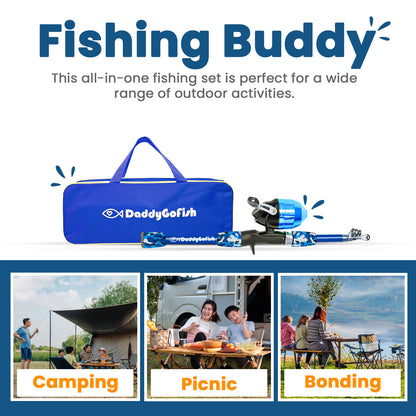 Kids Fishing Pole for Boys, Girls & Youth Age, Toddler Fishing Pole Set Kit